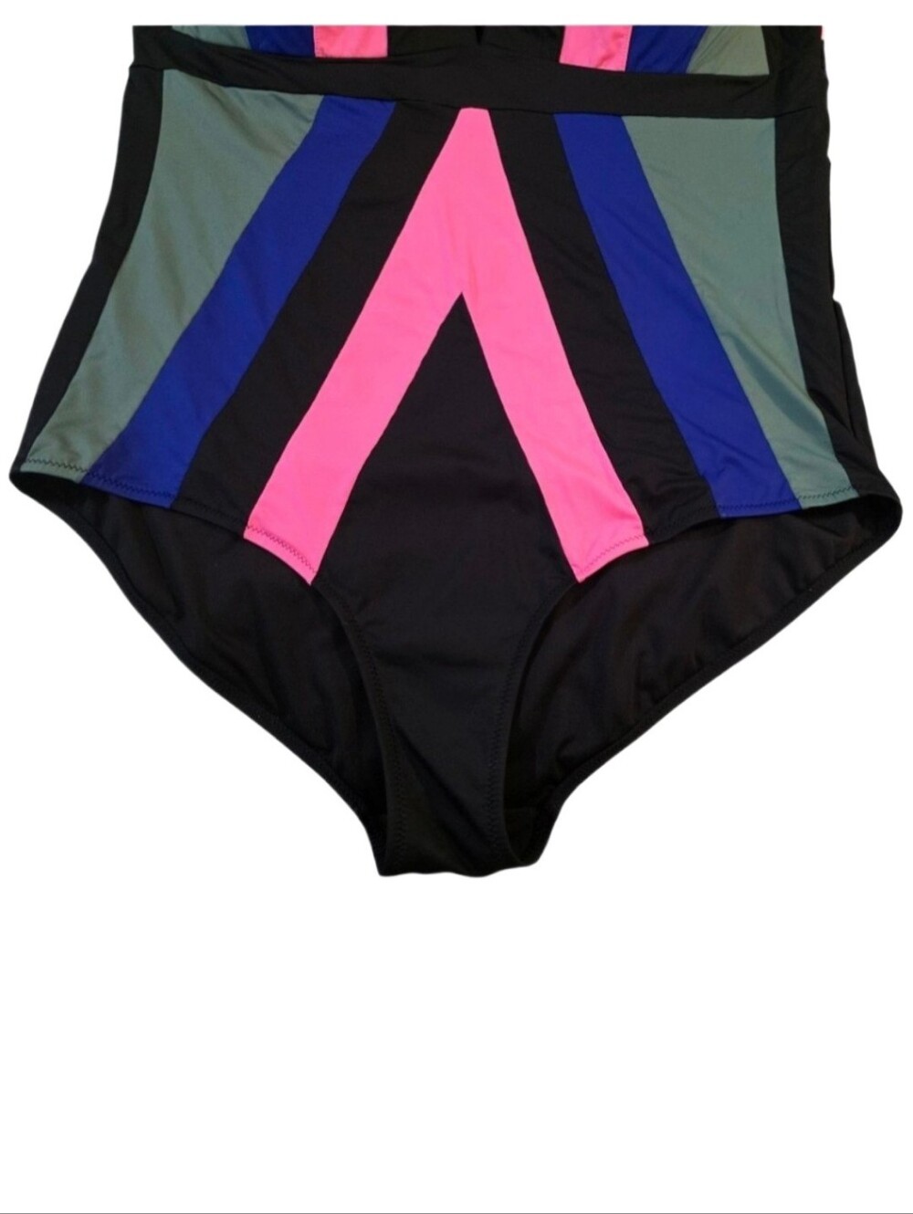City Chic Colorblock One Piece Swimsuit L - Picture 8 of 12